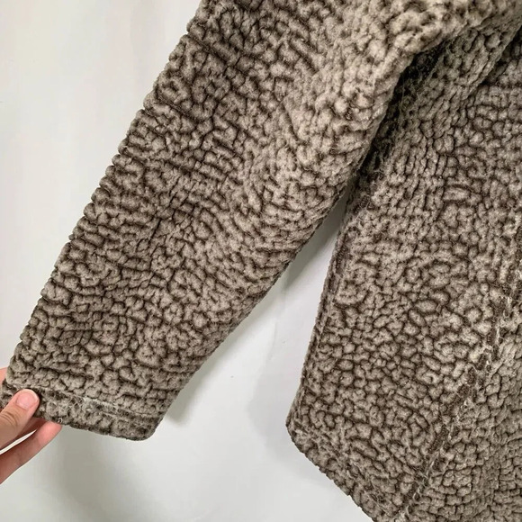 Cozy Sherpa Jackets Women's XXL Brown 1/4 Zip Cowl Neck Polyester Pullover - Picture 4 of 6